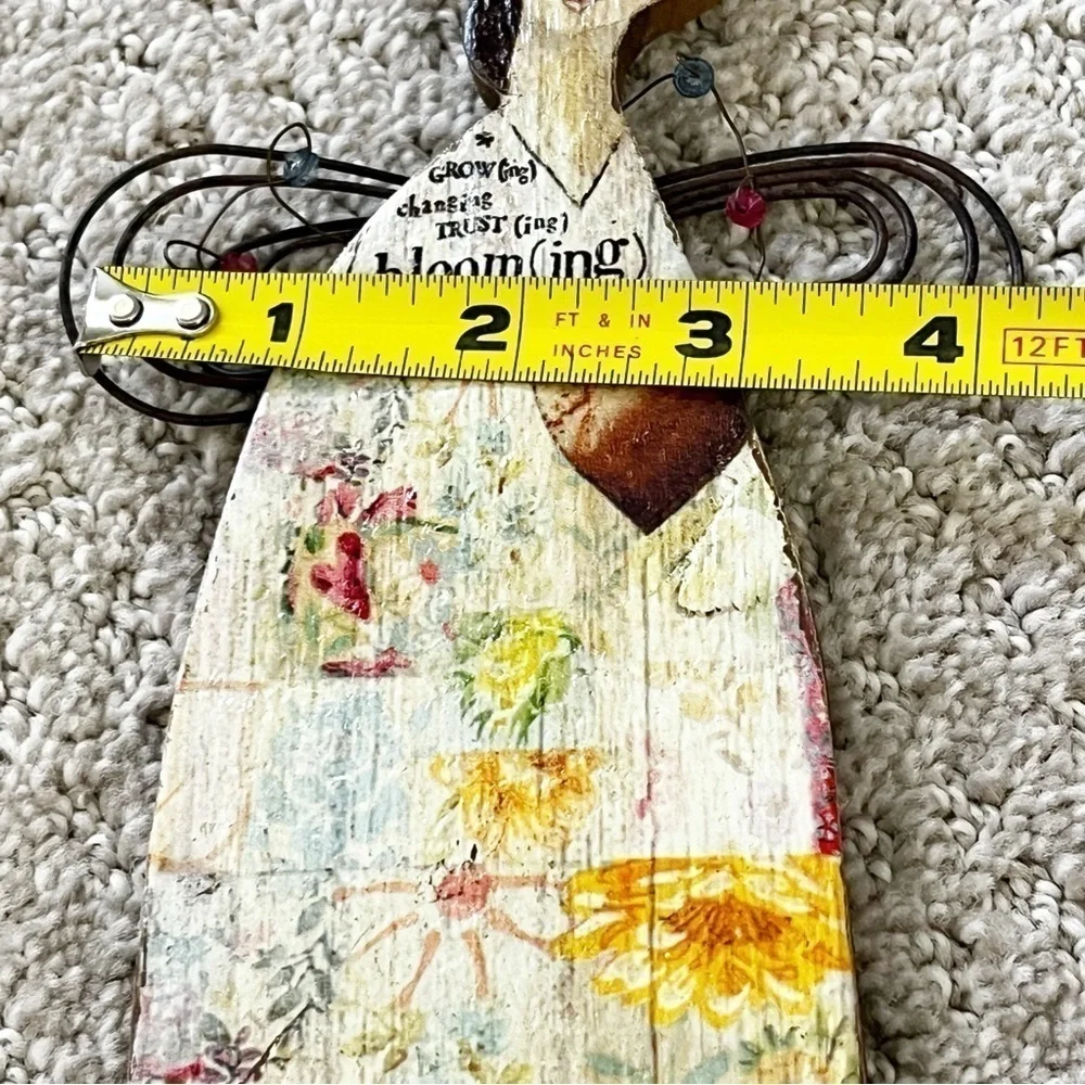 Demdaco? Hanging Angel Wall Plaque Roberts Beads Wire Blooming Grow Trust Change